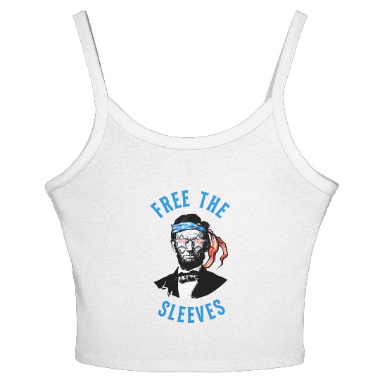 Funny Abraham Lincoln Flag United States Patriotic Women's Spaghetti Strap Tank Top