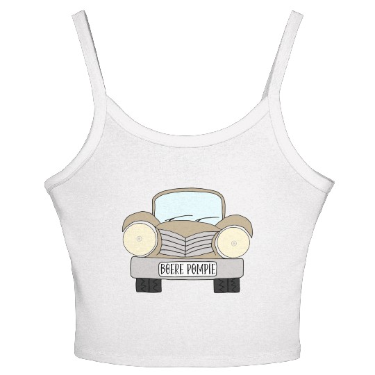 Old Car Khaki Boere Pompie Afrikaans Women's Spaghetti Strap Tank Top