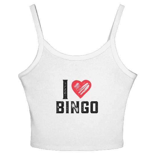I Love Bingo Funny Bingo Lover Funny Bingo Women's Spaghetti Strap Tank Top