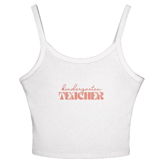Retro Kindergarten Teacher Vintage Kinder Crew Women's Spaghetti Strap Tank Top
