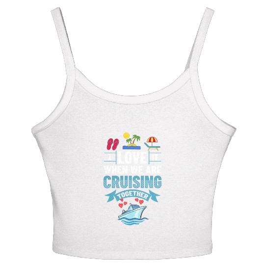 Cruise Ship Vacation Trip Party Sailing Boating Women's Spaghetti Strap Tank Top