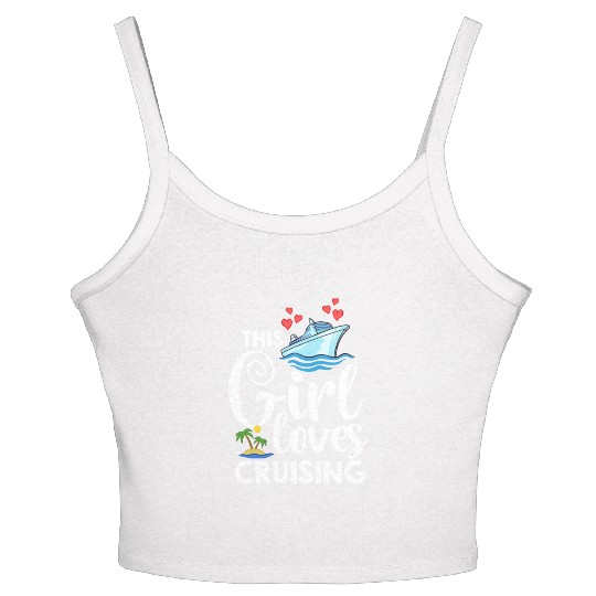 Cruise Ship Vacation Trip Party Sailing Boating Women's Spaghetti Strap Tank Top