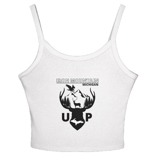 Iron Mountain Michigan Upper Peninsula Women's Spaghetti Strap Tank Top