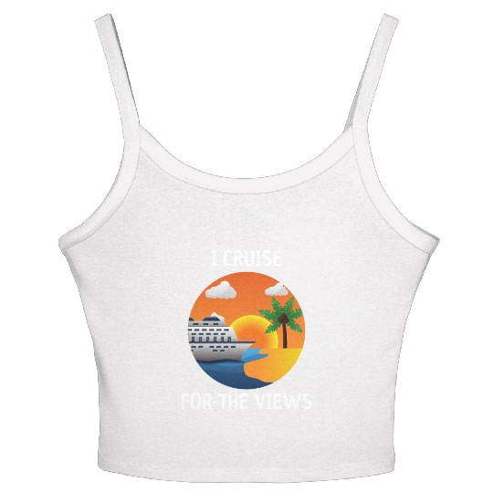 Cruise for the Views Vaction Ship Mardi Gras Women's Spaghetti Strap Tank Top