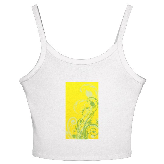 Abstract Leaves Women's Spaghetti Strap Tank Top