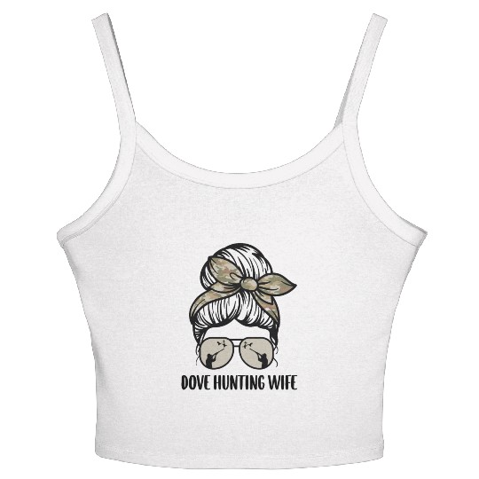 Dove Hunting Women's Spaghetti Strap Tank Top Messy Bun Dove Hunter Woman