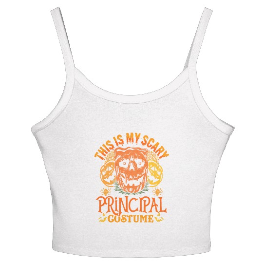 This Is My Scary Principal Costume Funny Halloween Women's Spaghetti Strap Tank Top