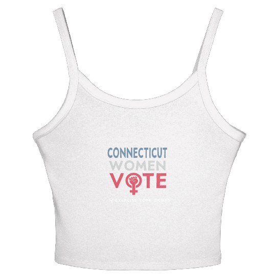 Connecticut Women Vote Voter 2022 Election Women's Spaghetti Strap Tank Top