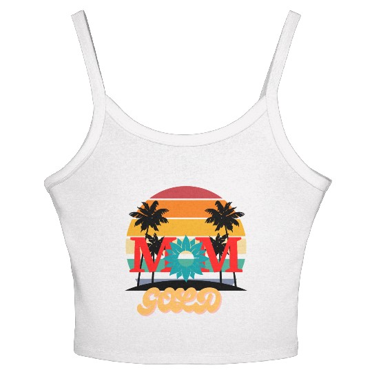 Vintage gold mom Women's Spaghetti Strap Tank Top