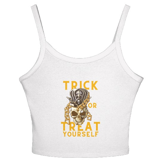 Trick Or treat Design for Halloween Women's Spaghetti Strap Tank Top