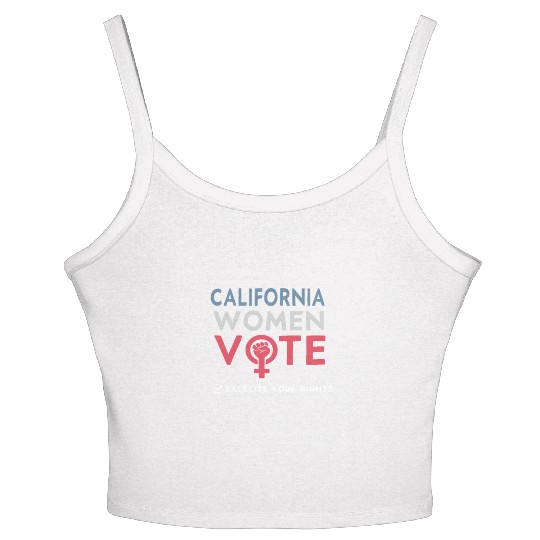California Women Vote Voter 2022 Election Women's Spaghetti Strap Tank Top