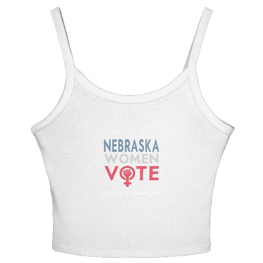 Nebraska Women Vote Voter 2022 Election Feminist Women's Spaghetti Strap Tank Top