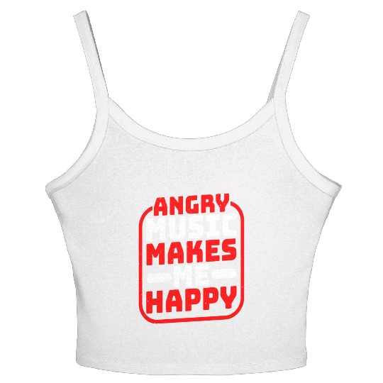 Angry Music Makes Me Happy Women's Spaghetti Strap Tank Top
