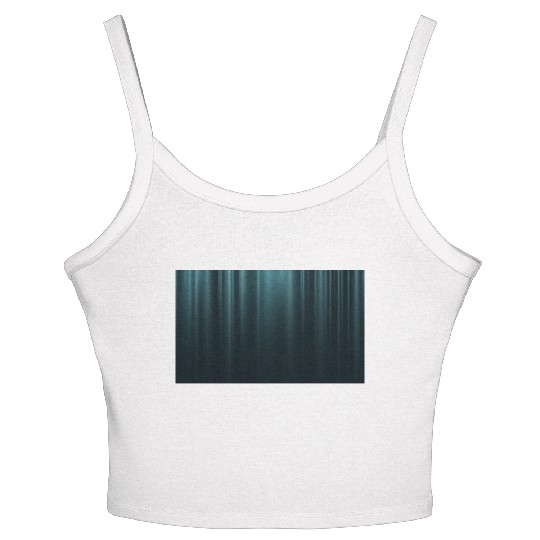 Elegant Teal Blue Theater Cinema Curtain Pattern Women's Spaghetti Strap Tank Top