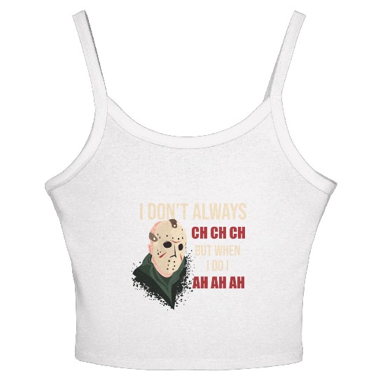 Funny Halloween party Jason hokey mask Friday 13th Women's Spaghetti Strap Tank Top