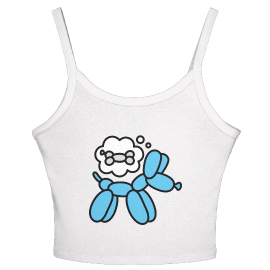 Balloon animal balloon twister balloon dog bone Women's Spaghetti Strap Tank Top