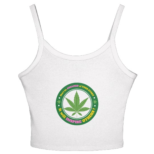 Drug Addiction Recovery AA Sober Sobriety Cannabis Women's Spaghetti Strap Tank Top
