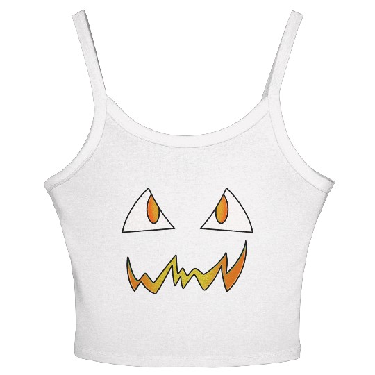 Jack O Lantern Face Women's Spaghetti Strap Tank Top