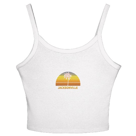 Jacksonville Florida Palm Tree Christmas Lights Women's Spaghetti Strap Tank Top