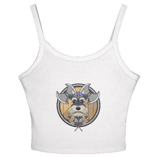 Miniature Schnauzer I Valhalla I Viking Women's Spaghetti Strap Tank Top