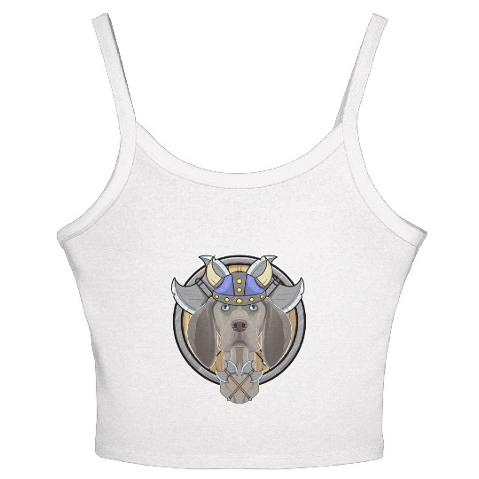 Weimaraner I Valhalla I Viking Women's Spaghetti Strap Tank Top