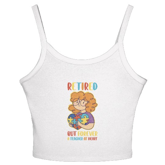 Retired Teacher Funny Teaching Gift Women's Spaghetti Strap Tank Top