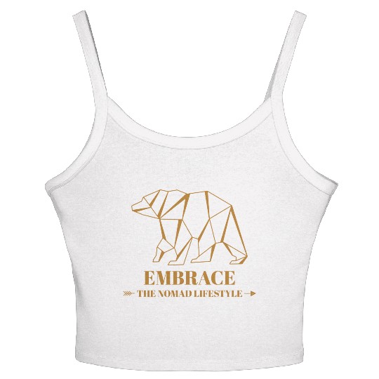 Embrace The Nomad Lifestyle Design Women's Spaghetti Strap Tank Top