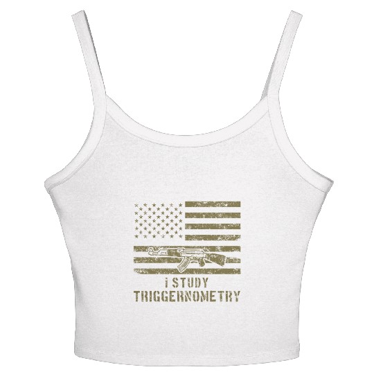 I Study Triggernometry Gun Lover Women's Spaghetti Strap Tank Top