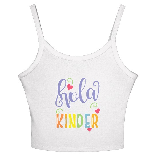 Hola Kinder Spanish Teacher Equipo Women's Spaghetti Strap Tank Top