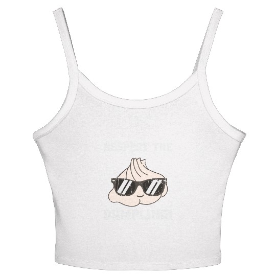 Respect the dumpling - cute dumpling Women's Spaghetti Strap Tank Top
