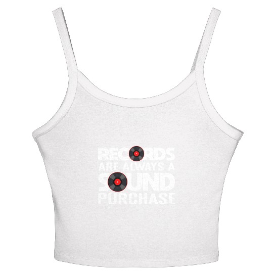 Record Collection Vinyl Collector Joke Women's Spaghetti Strap Tank Top