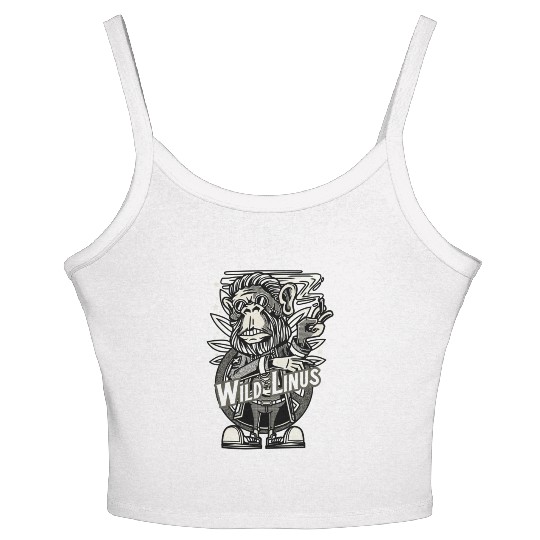 Smoking Monkey by Wild Linus Germany Women's Spaghetti Strap Tank Top