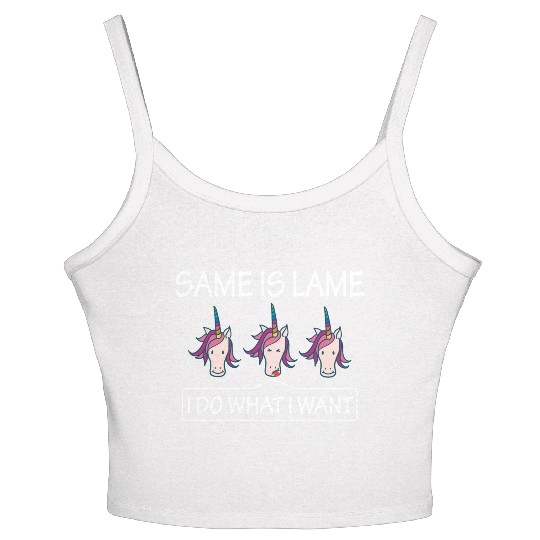 LGBT Same Is Lame Rainbow Unicorn Gift Women's Spaghetti Strap Tank Top