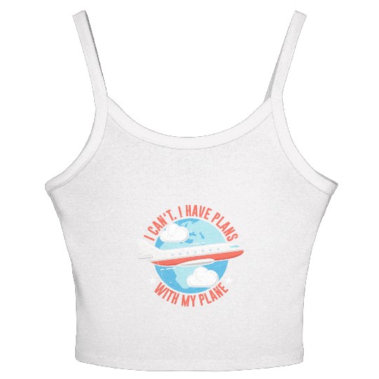 Airline Pilot Aircraft Pilot Plans With My Plane Women's Spaghetti Strap Tank Top
