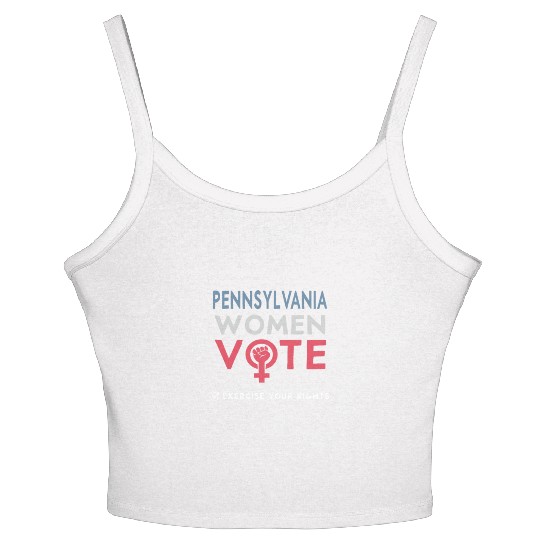 Pennsylvania Women Vote Voter 2022 Election Women's Spaghetti Strap Tank Top