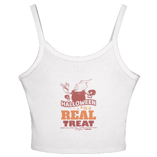 Halloween Hexe Totenkopf Women's Spaghetti Strap Tank Top