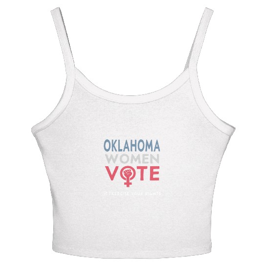 Oklahoma Women Vote Voter 2022 Election Feminist Women's Spaghetti Strap Tank Top