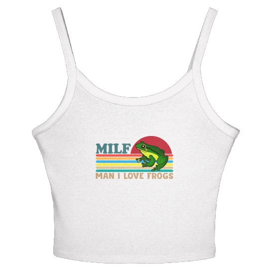 Milf Man I Love Frogs Women's Spaghetti Strap Tank Top
