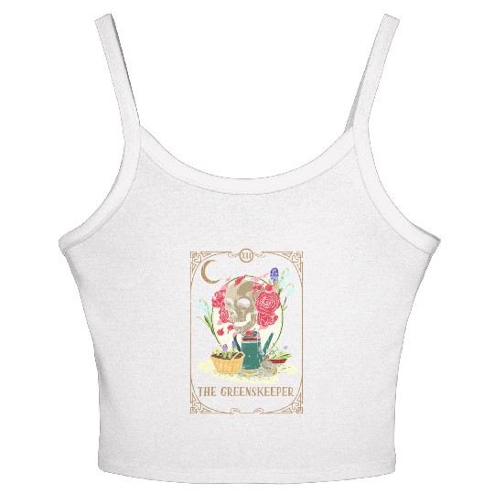 Keeper Plants Tarot Card Occult Club Gothic Women's Spaghetti Strap Tank Top