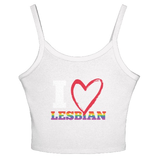 LGBT Gay Pride Lesbian I Love Lesbians Women's Spaghetti Strap Tank Top
