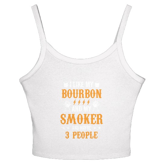 20200715 I Like Bourbon My Smoker And Maybe 3 Women's Spaghetti Strap Tank Top