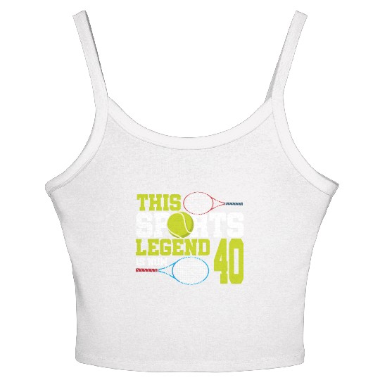 This Sports Legend Is Now 40, Tennis 40th Birthday Women's Spaghetti Strap Tank Top