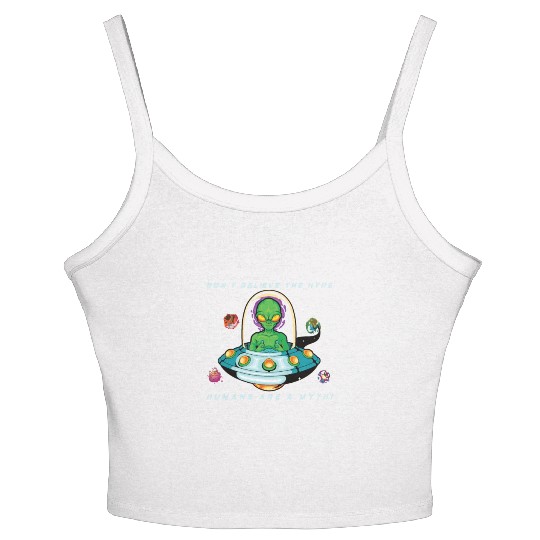 Alien Extraterrestrial Area 51 UFO Space Geek Gift Women's Spaghetti Strap Tank Top
