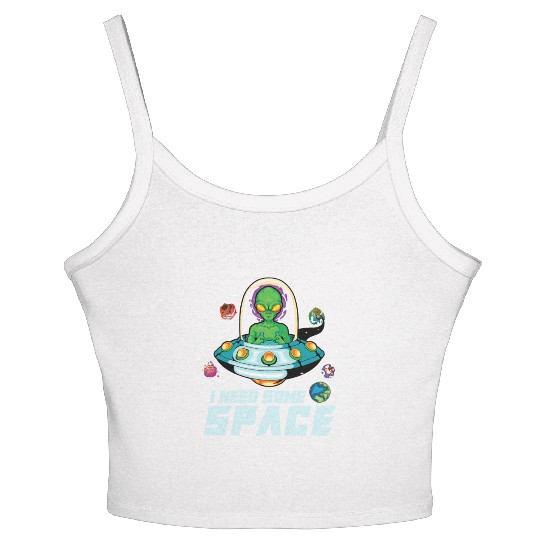 Alien Extraterrestrial Area 51 UFO Space Geek Gift Women's Spaghetti Strap Tank Top