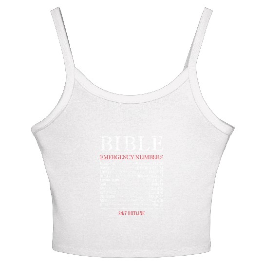 Bible Emergency Numbers 24 7 Hotline - bible lover Women's Spaghetti Strap Tank Top