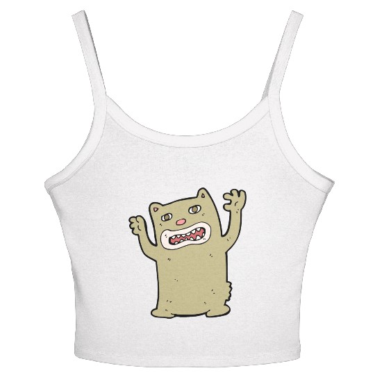 funny catzilla, cat lover Women's Spaghetti Strap Tank Top