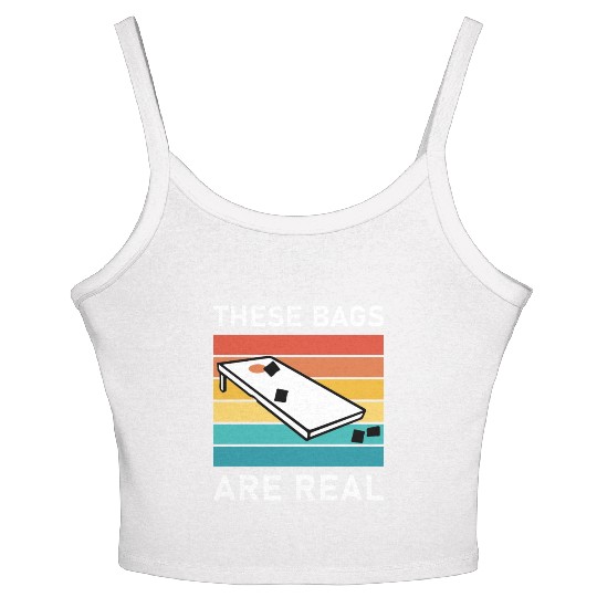 These Bags Are Real - Cornhole Women's Spaghetti Strap Tank Top