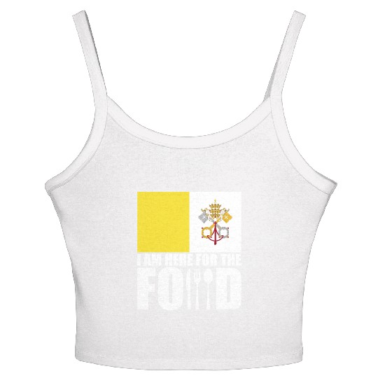 Vatican City flag souvenir food travel Women's Spaghetti Strap Tank Top