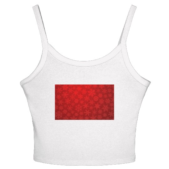 Red Snowflakes Christmas Pattern Women's Spaghetti Strap Tank Top