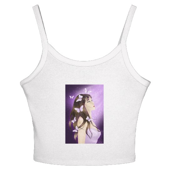 BTS Butterfly Fan Girl Women's Spaghetti Strap Tank Top